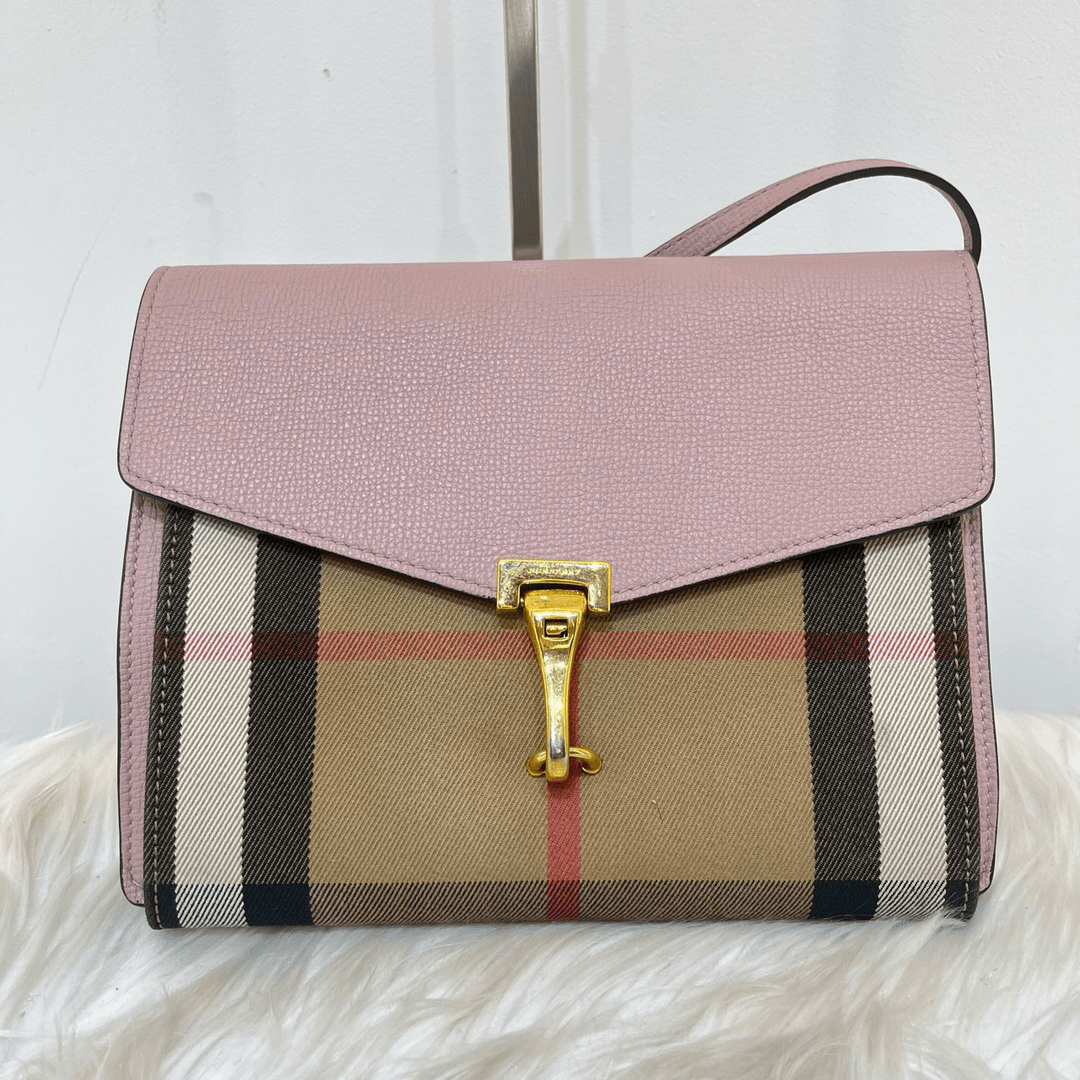 95新 BURBERRY/博柏利 巴宝莉粉色信封包A2264