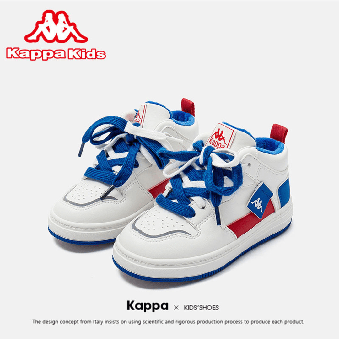 Kappa kids加绒运动鞋款儿童鞋中大童保暖防滑KZY224059