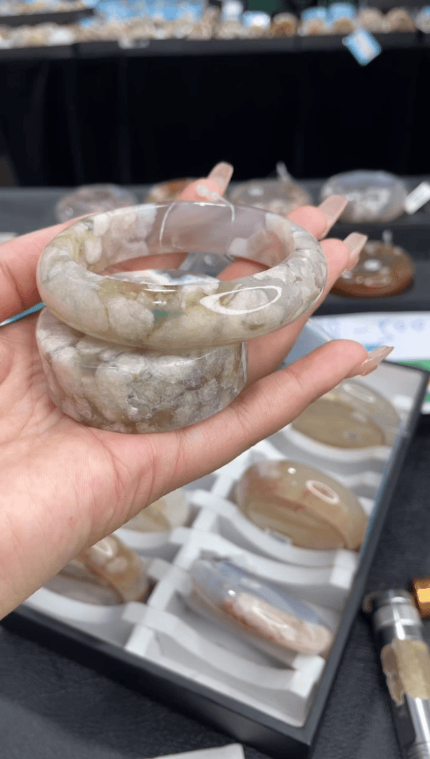 【闪购商品】石英质玉手镯未镶嵌A159（57圈赠送镯心）8129584