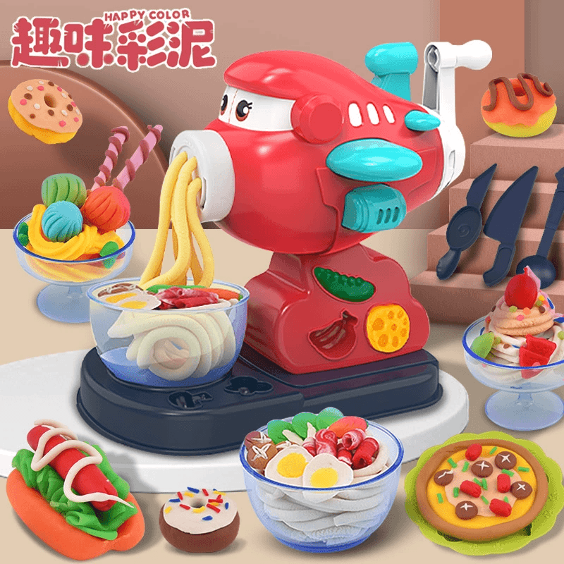 飞机橡皮泥面条机玩具彩泥套装儿童食品级男女孩黏土超轻粘土工具