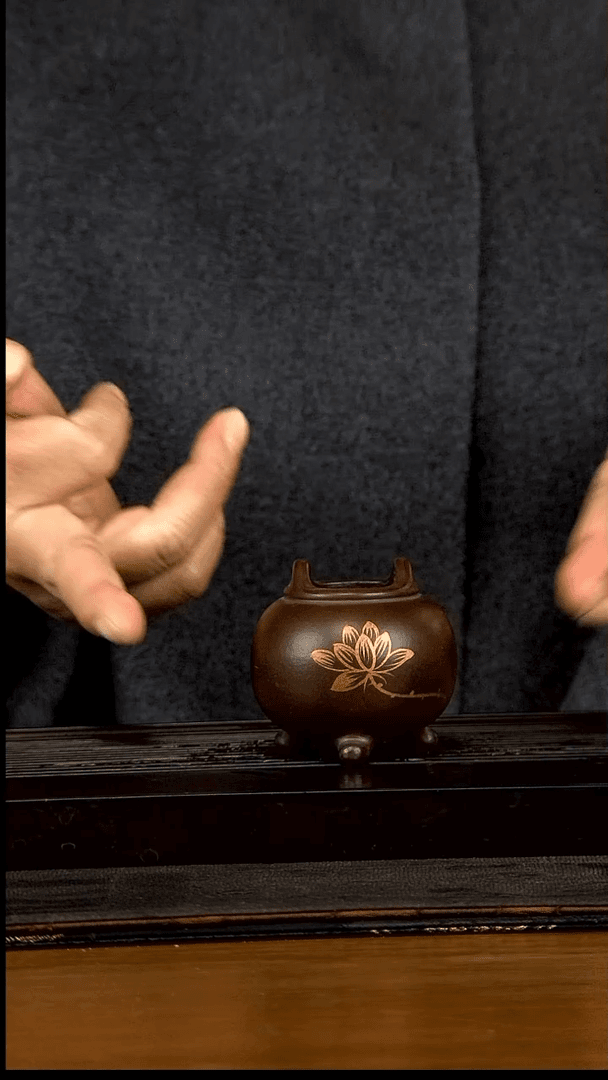 【闪购商品】紫砂茶壶c黄龙山原矿老紫泥香炉17