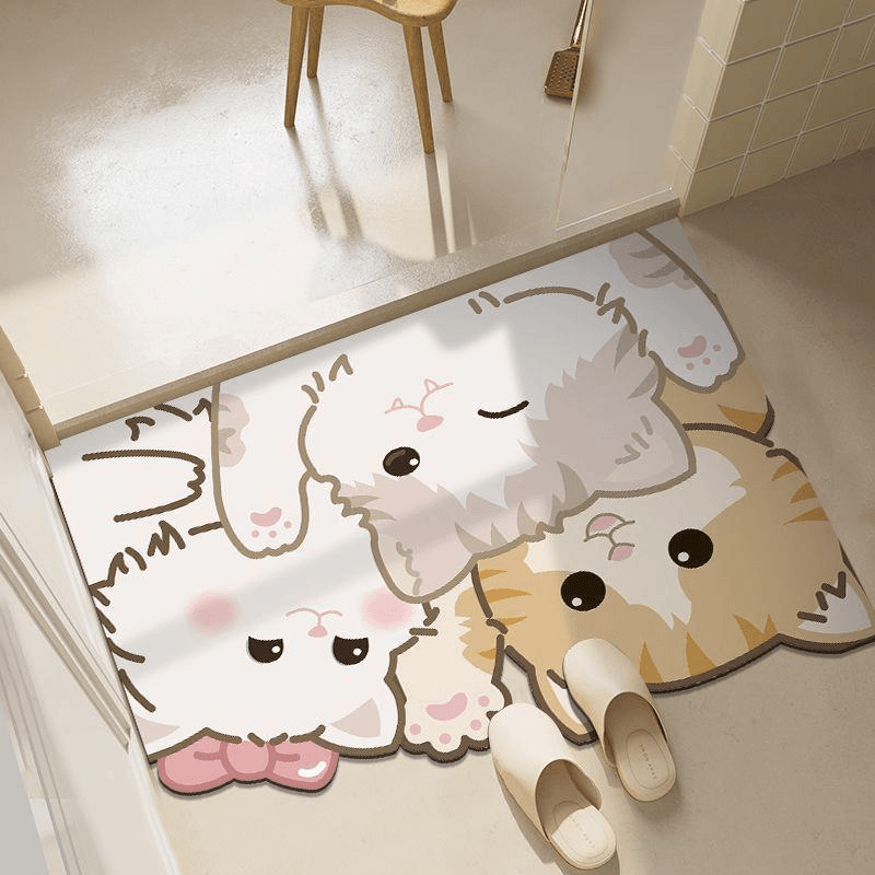 硅藻泥地垫可裁剪浴室厕所吸水卫生间防滑垫门口脚垫子免洗地毯