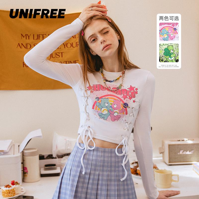 【小呆鸟专享】【爱心小熊联名】UNIFREE甜酷纯欲t恤U223G907P1P1