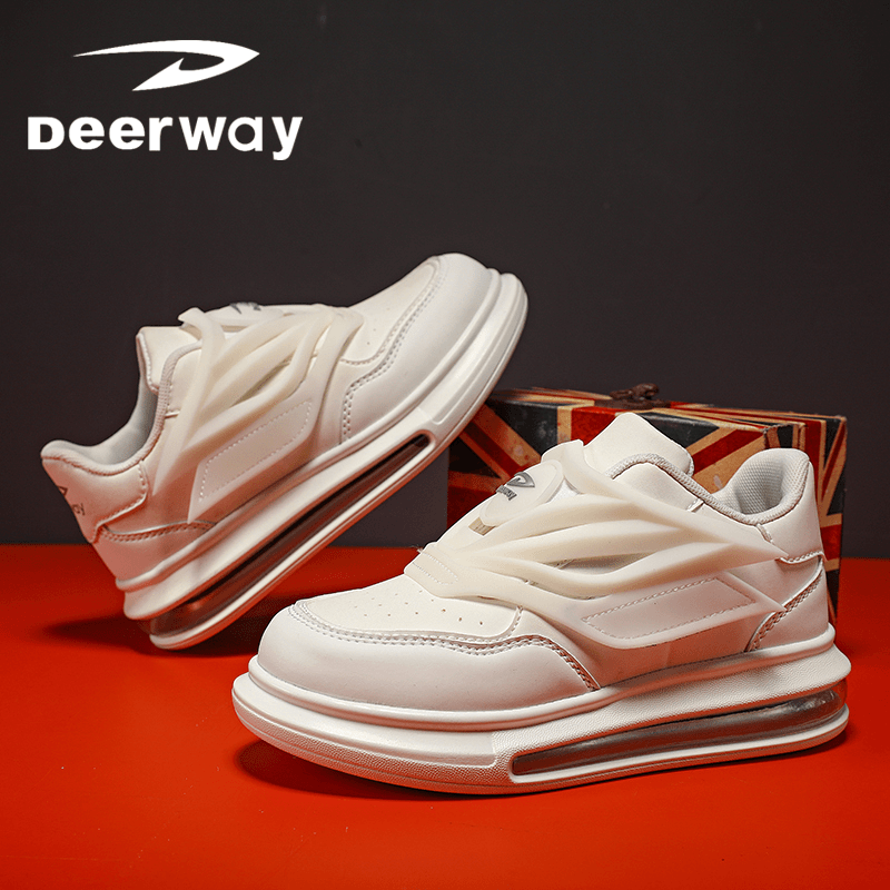 Deerway/德尔惠春季新款气垫底夜光鞋面防滑耐磨时尚板鞋潮鞋低帮