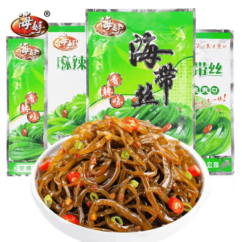 海婷海带丝香辣海带咸菜开袋即食30克/每袋*10腌制下饭原产地脆爽