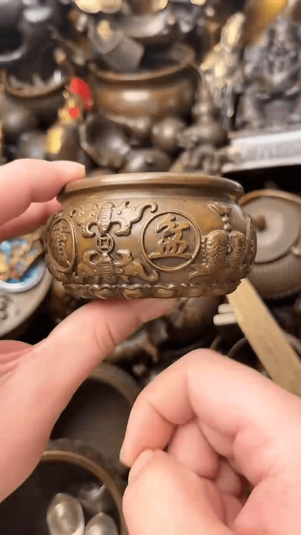 【闪购商品】青铜双鱼抱福聚宝盆