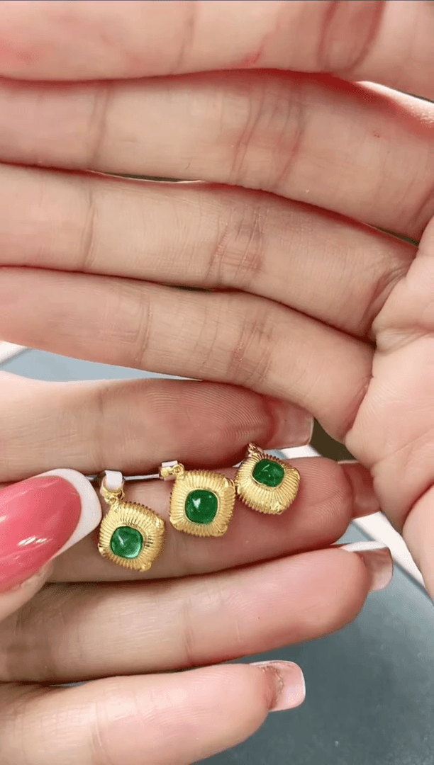 【闪购商品】祖母绿吊坠18K金镶嵌多样性发其1