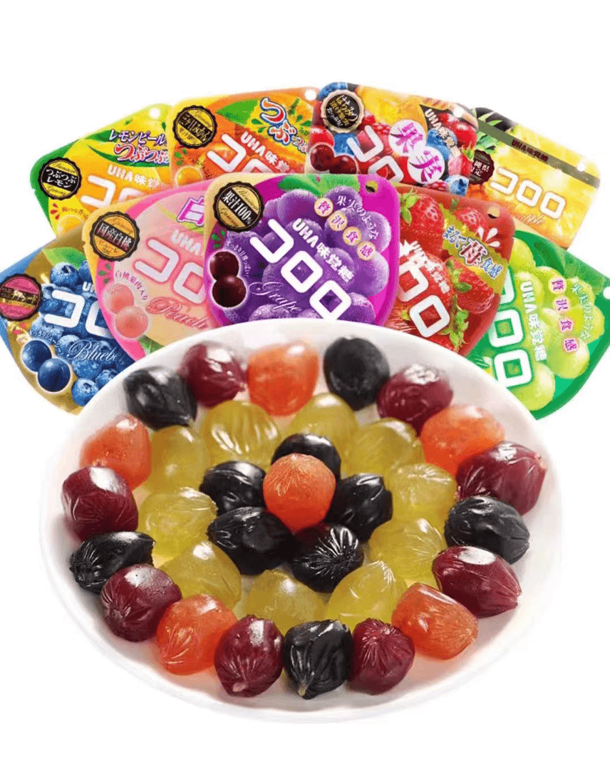 UHA悠哈果汁软糖酷露露葡萄味网红零食52g组合美味口味