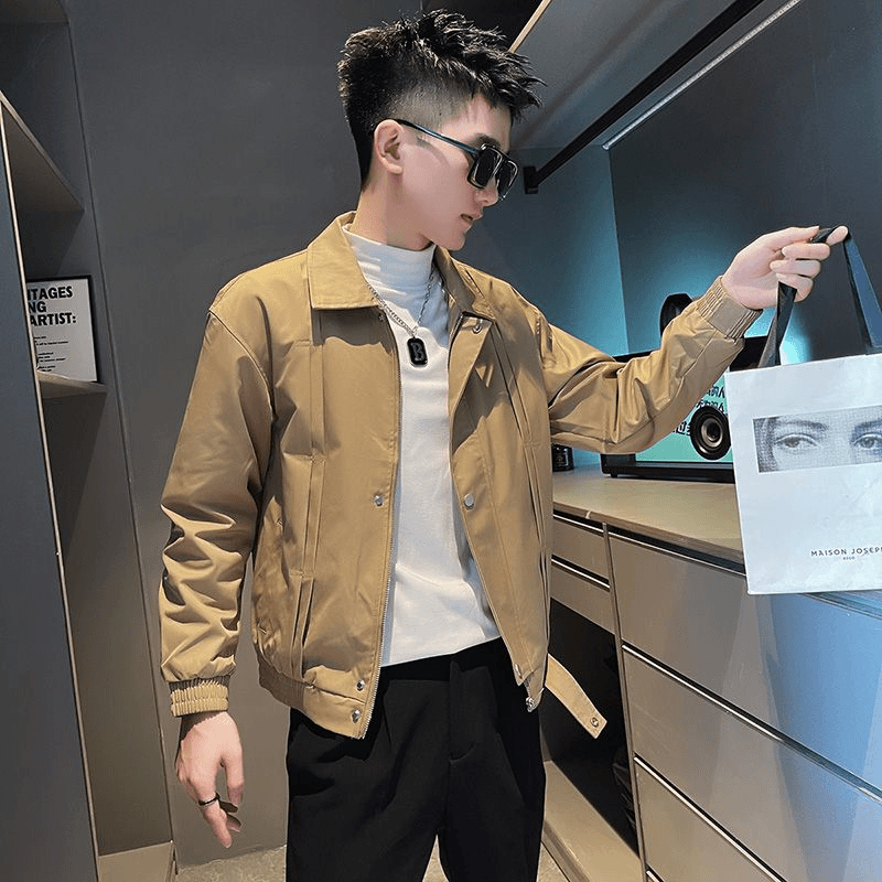 男士外套春秋冬季潮流痞帅夹克韩版休闲百搭衣服男装2023新款上衣