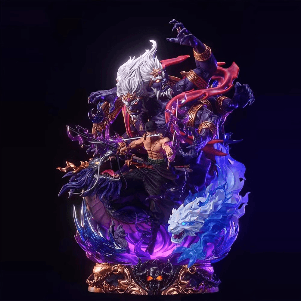 LX海贼王地狱阎魔索隆GK双头雕手办动漫周边模型摆件