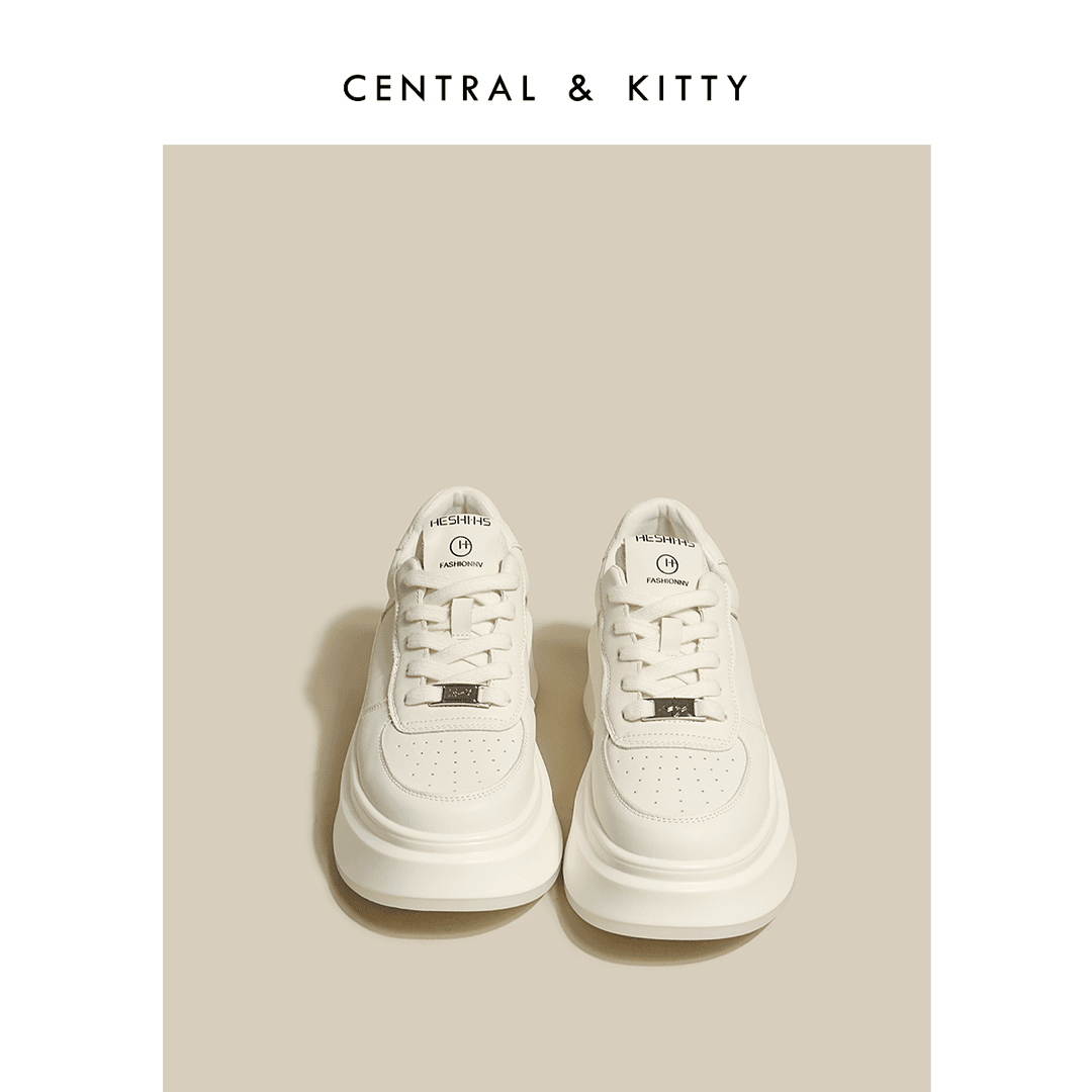 CENTRALKITTY厚底百搭运动休闲面包鞋小白鞋板鞋2023新款女鞋春秋