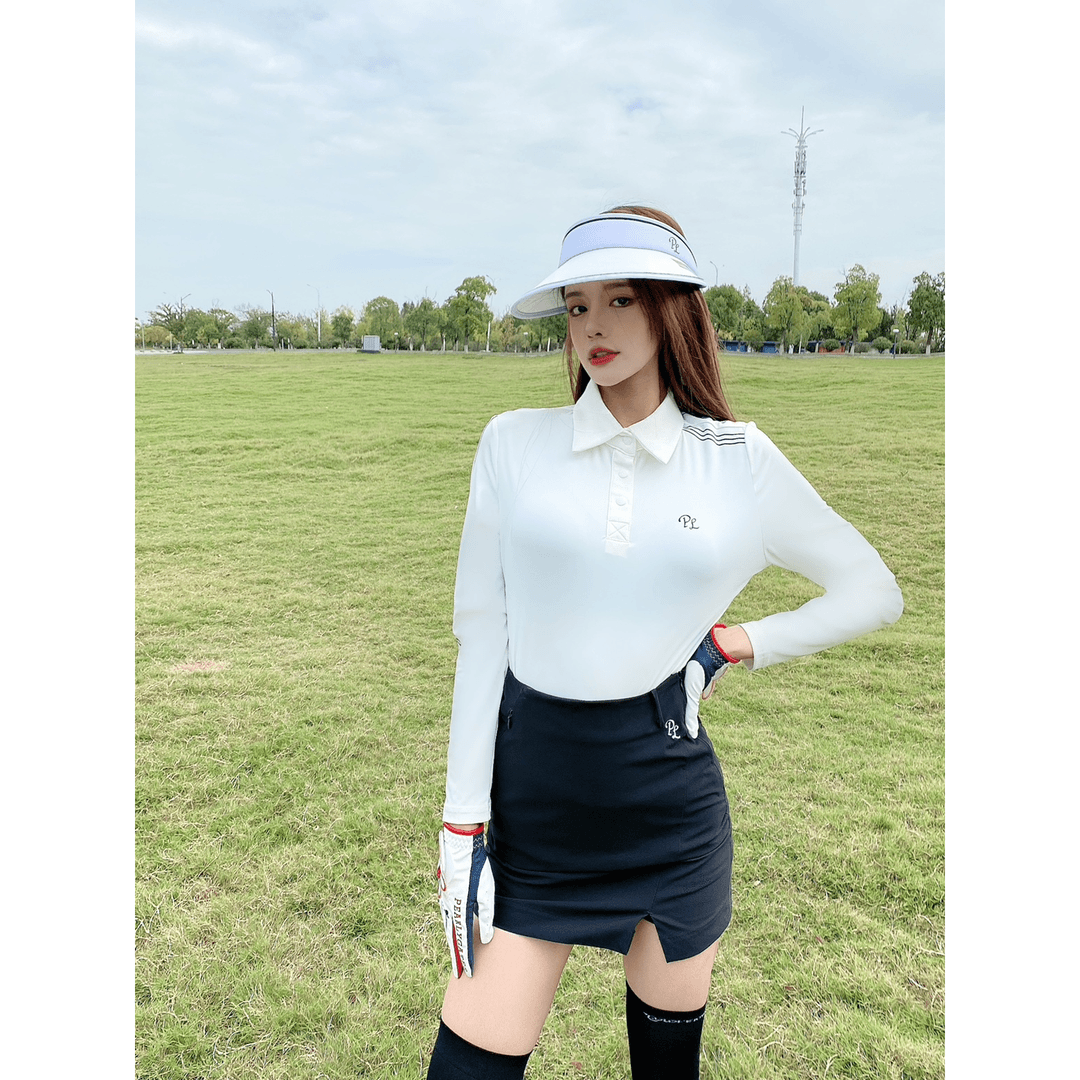 高尔夫服装女秋款高尔夫长袖女高尔夫女裙高尔夫套装女显瘦速干
