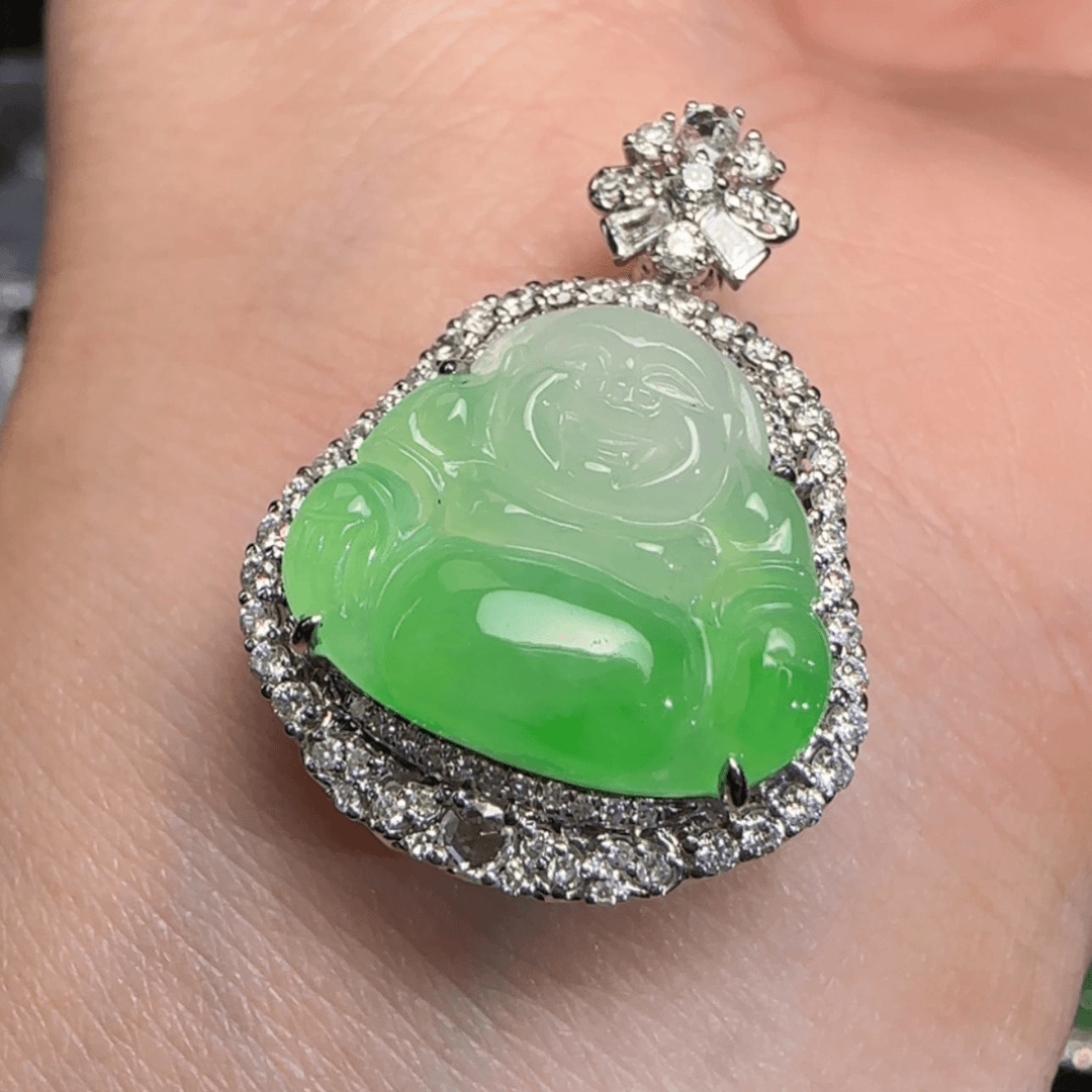 【闪购商品】翡翠颈饰18K金镶嵌