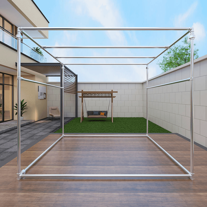 镀锌钢管晾衣架落地室外晒被子挂衣服户外防风大型挂香肠腊肉架子