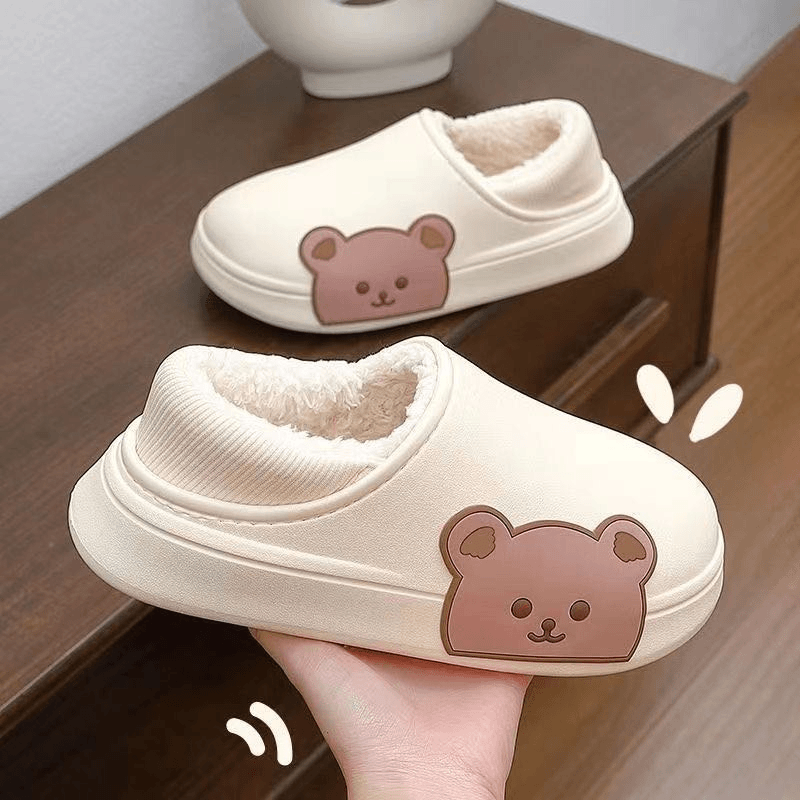 棉拖鞋女士秋冬外穿ins网红厚底室内家居保暖防水可爱卡通棉鞋男