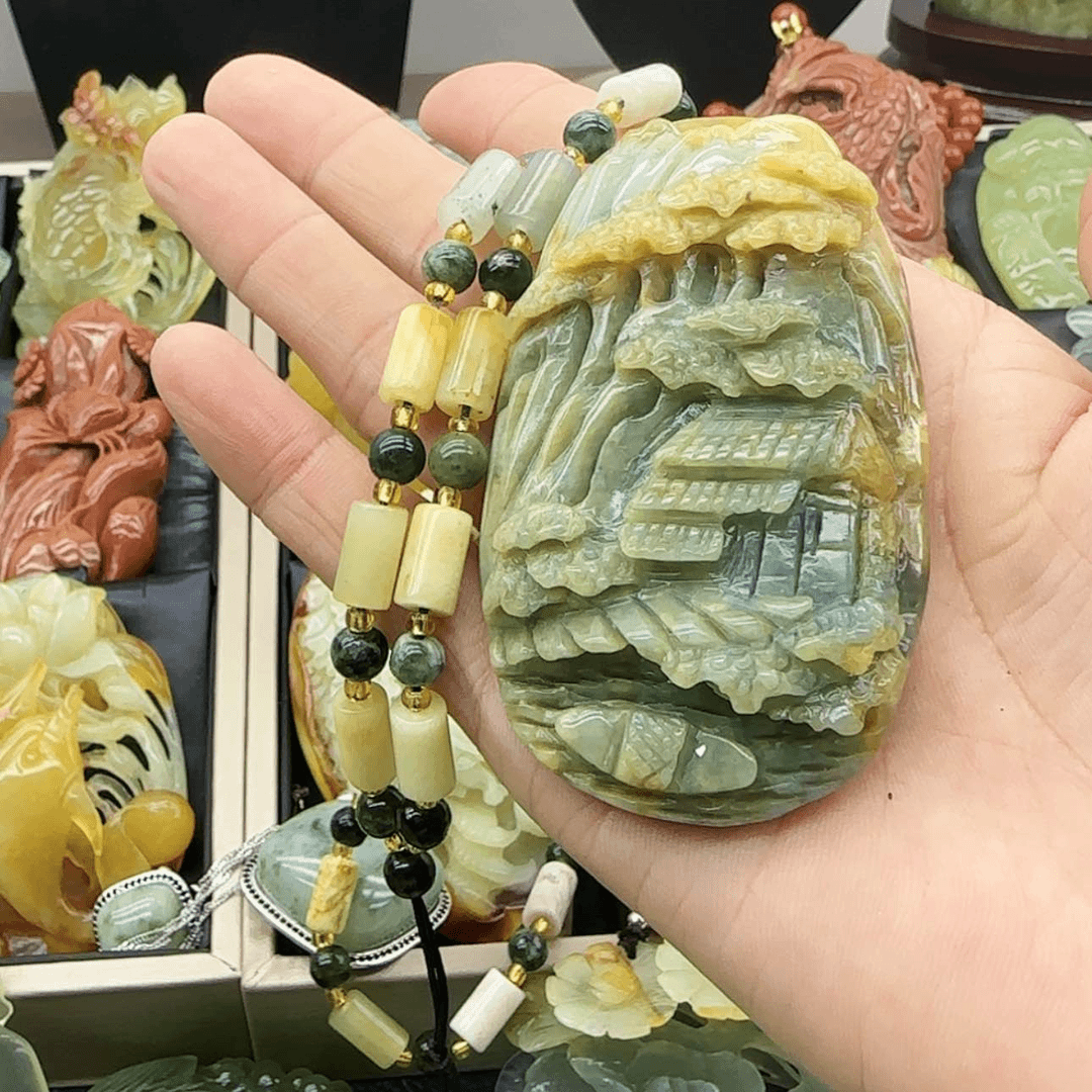 【闪购商品】蛇纹石玉吊坠未镶嵌@***?