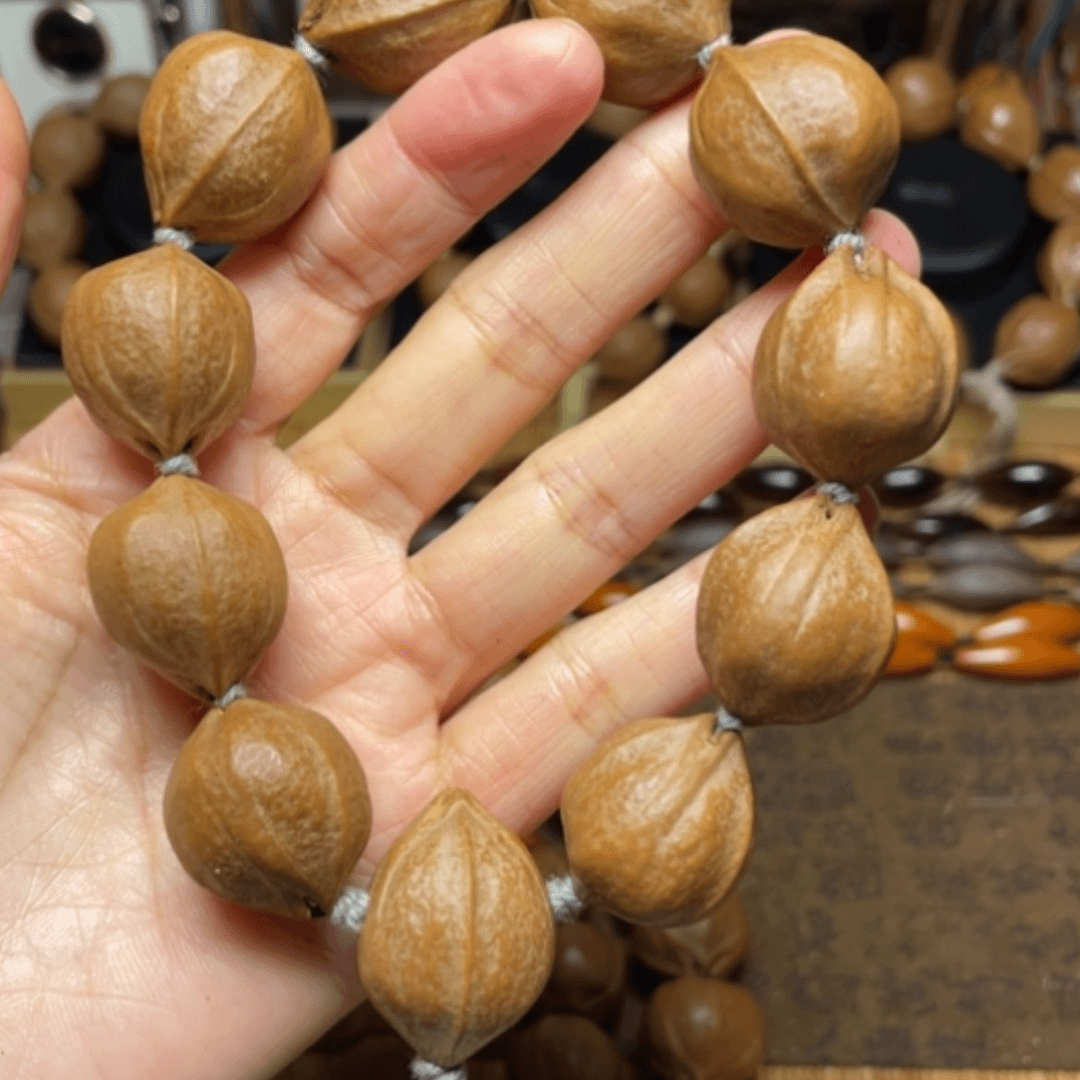 【闪购商品】橄榄核核雕開*梅林铁核2.0*2.5手串