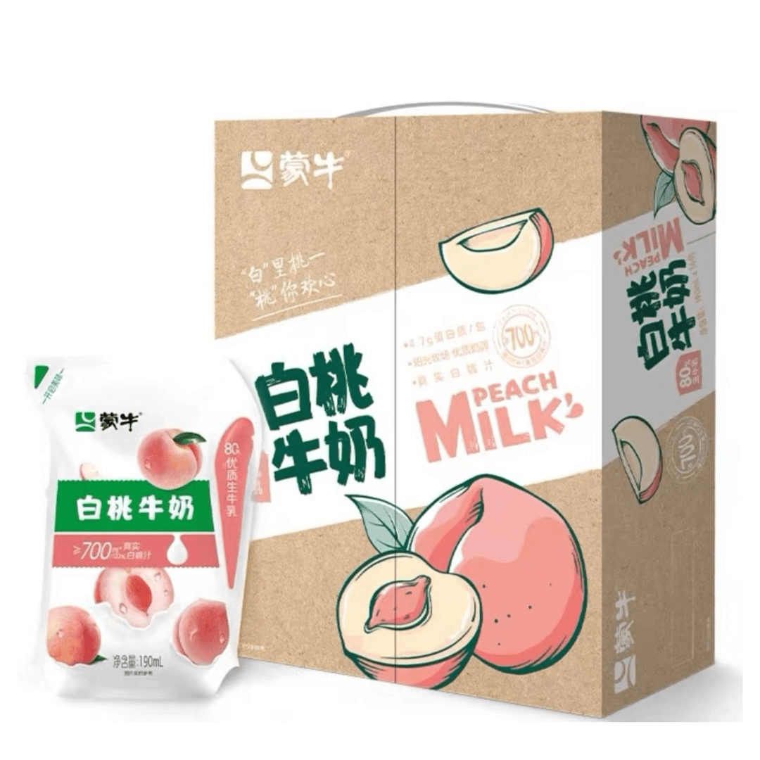 【24年1月2日到期】蒙牛精选牧场草莓白桃蓝莓口味浓牛奶190ml×16包