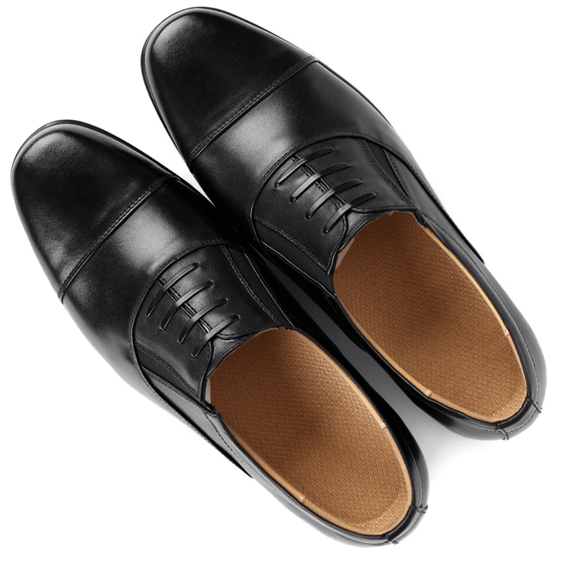 【三驴户外】  男商务休闲工装正装 男士 三接头  牛皮鞋  黑色经典