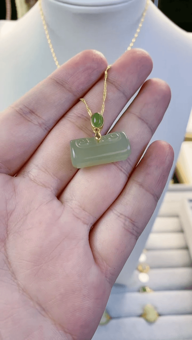 【闪购商品】和田玉/未镶嵌如意锁吊坠/多样性发一