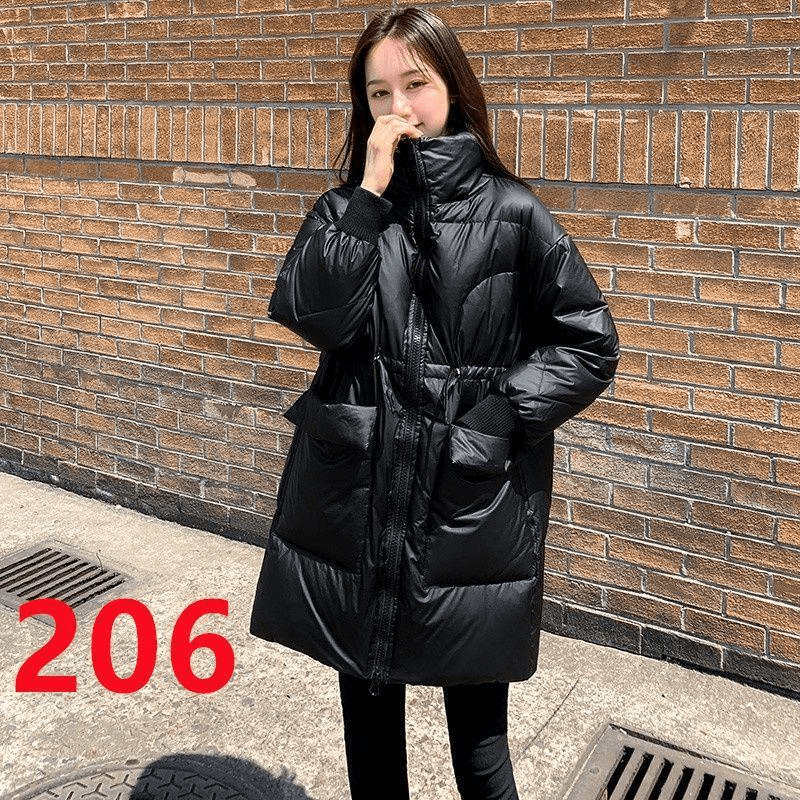 波司登羽绒服女短款2022年冬季新款韩版黑色亮面连帽加厚显瘦白鸭