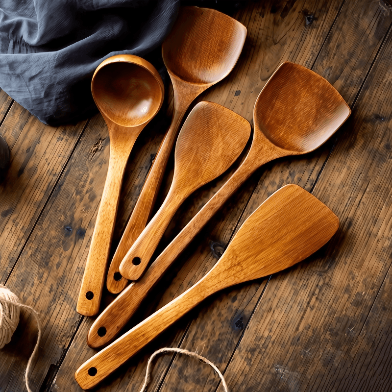 锅铲木质耐高温不粘锅专用长手柄木铲子木勺套装厨房炒菜汤勺煎铲