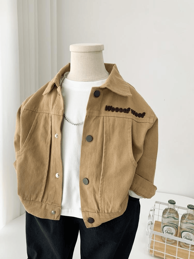 男童外套春装2023新款儿童装棉小熊夹克衫中小童帅气休闲上衣潮