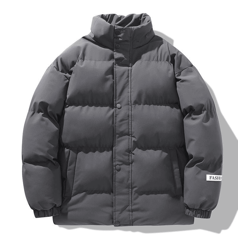 新款秋冬羽绒服纯色加绒情侣加厚保暖情侣外套冬季男