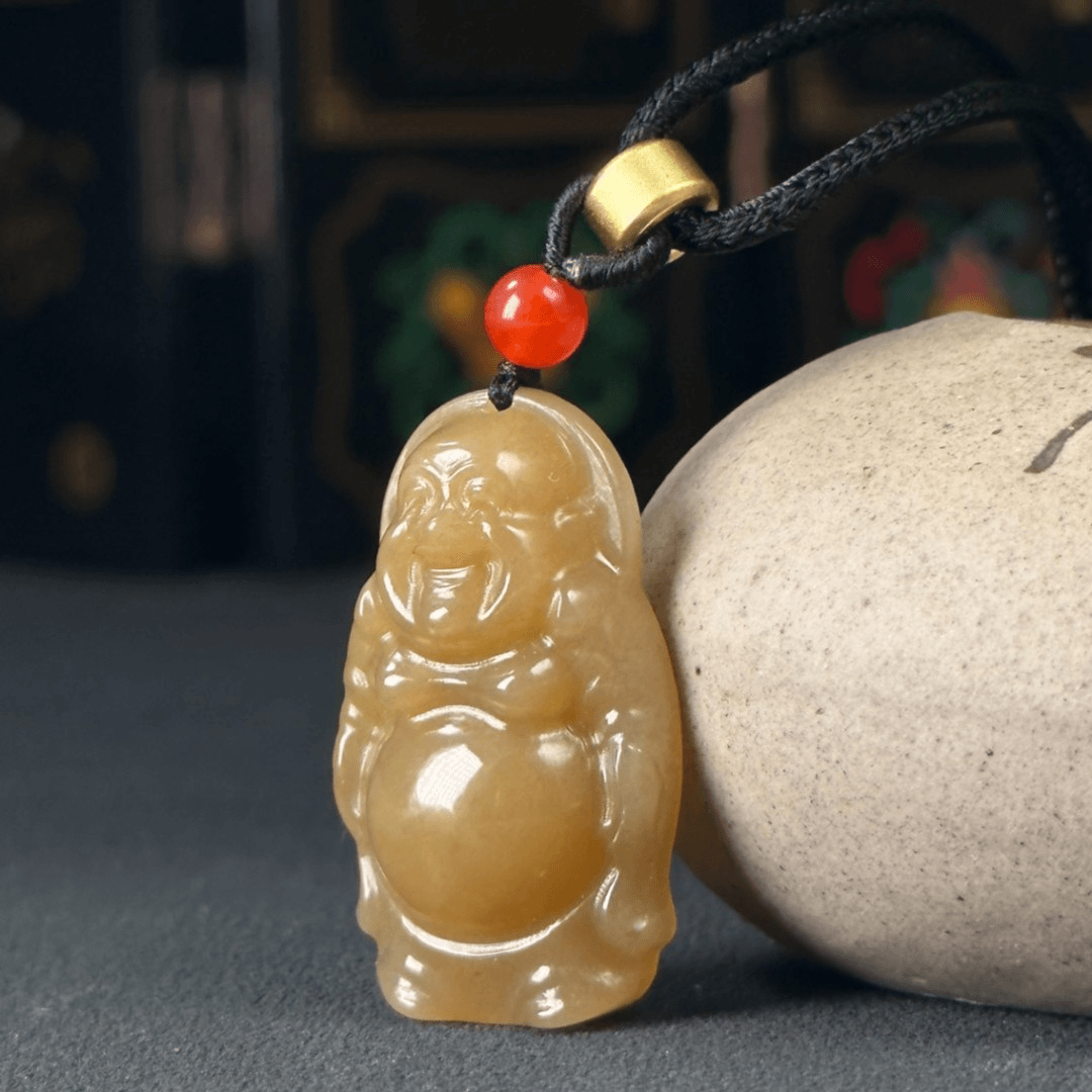 和田玉且末糖立身佛公（颜色纹理随机）情人节礼物镶嵌珠宝雕刻