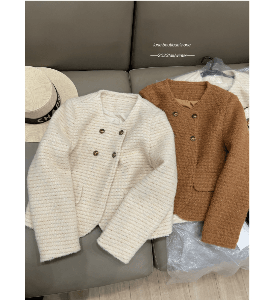 @高货小香系列 一眼沦陷的贵气感 韩系温柔气质短外套 C0810