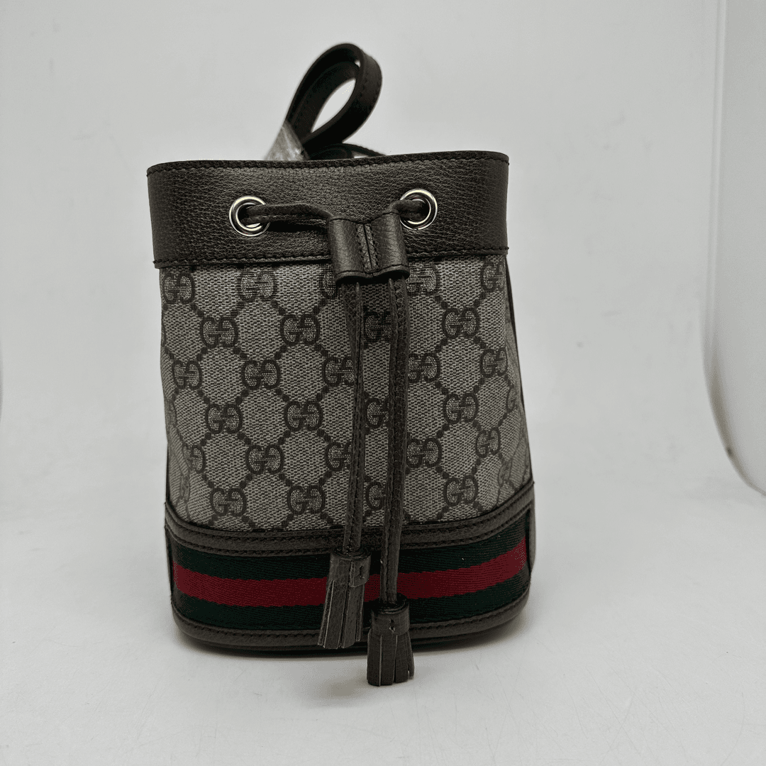 99新 GUCCI/古驰 古驰 op 水桶单肩斜挎包 / 1519212-2 L抽绳经典