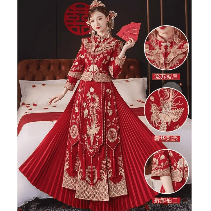 q【活动款】秀禾服2023新娘新款爆款中式结婚敬酒服小个子龙凤褂大