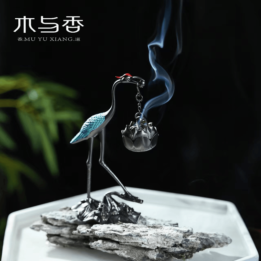 木与香-仙鹤香炉镂空出香（盘香专用）