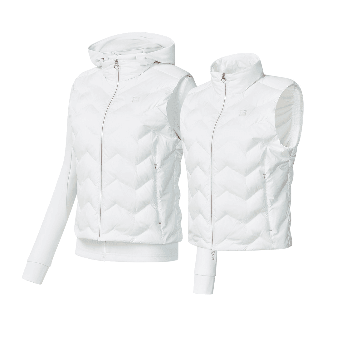 Fila/斐乐拿铁女孩蓄热科技轻薄保暖羽绒两件套短款A11W241922F