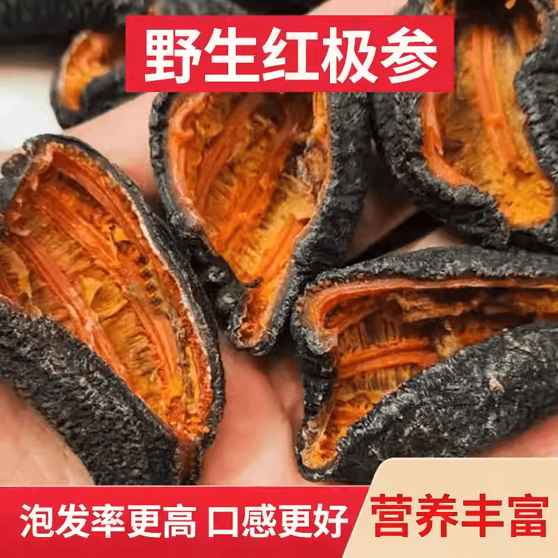 海角色（1斤装）加拿大开口海参干货北极红极参深海天然海鲜高泡发