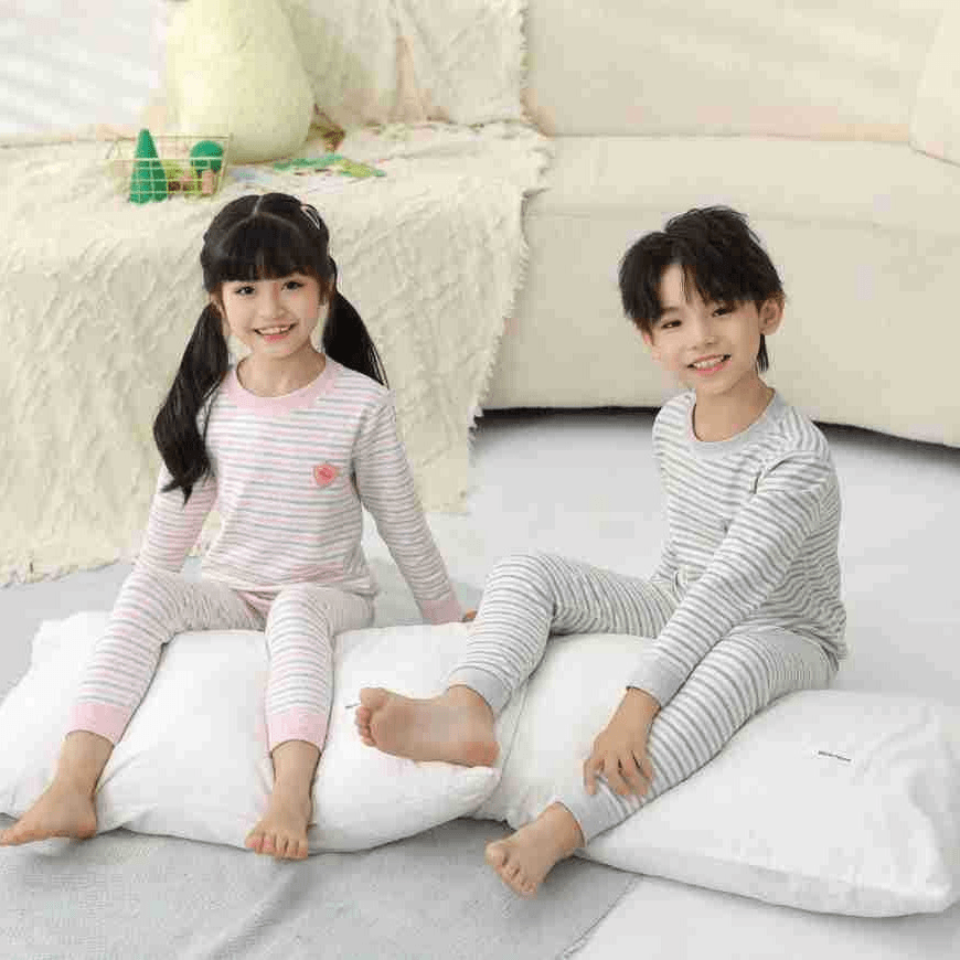 秋冬儿童舒绒彩棉内衣套装男女童无骨秋衣秋裤睡衣纯棉保暖家居服