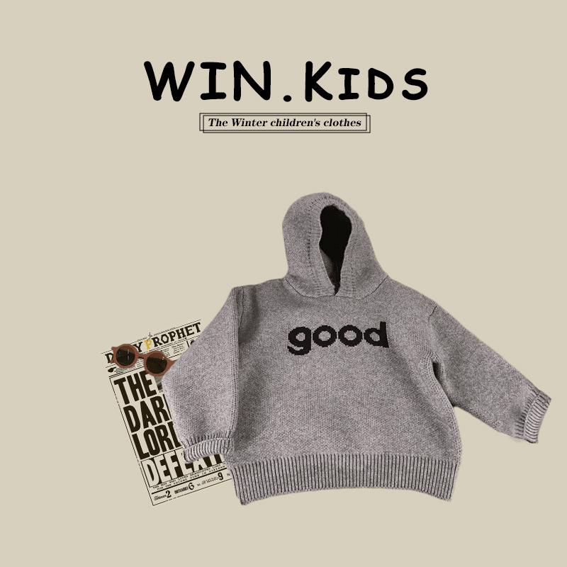 男女童卫衣连帽保暖毛线衣2023秋冬季新款儿童休闲韩版加厚上衣潮