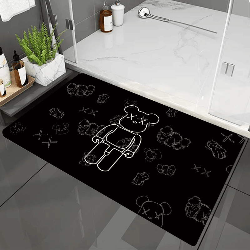 硅藻泥家用吸水软地垫浴室门口防滑脚垫卫浴厕所速干耐磨防滑垫子