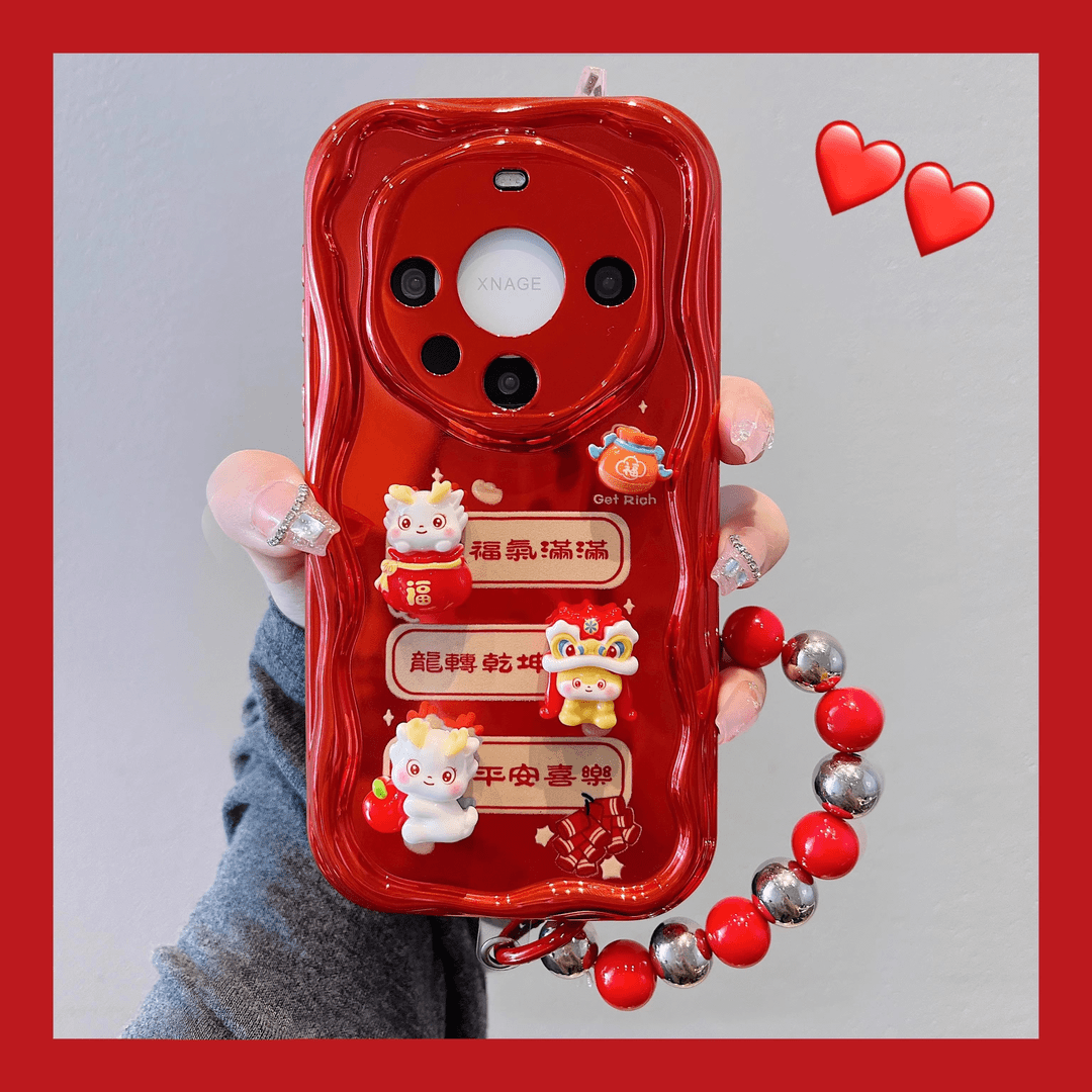 2024新年款华为mate60pro手机壳彩绘Mate50硅胶软P40Pro诸事皆顺