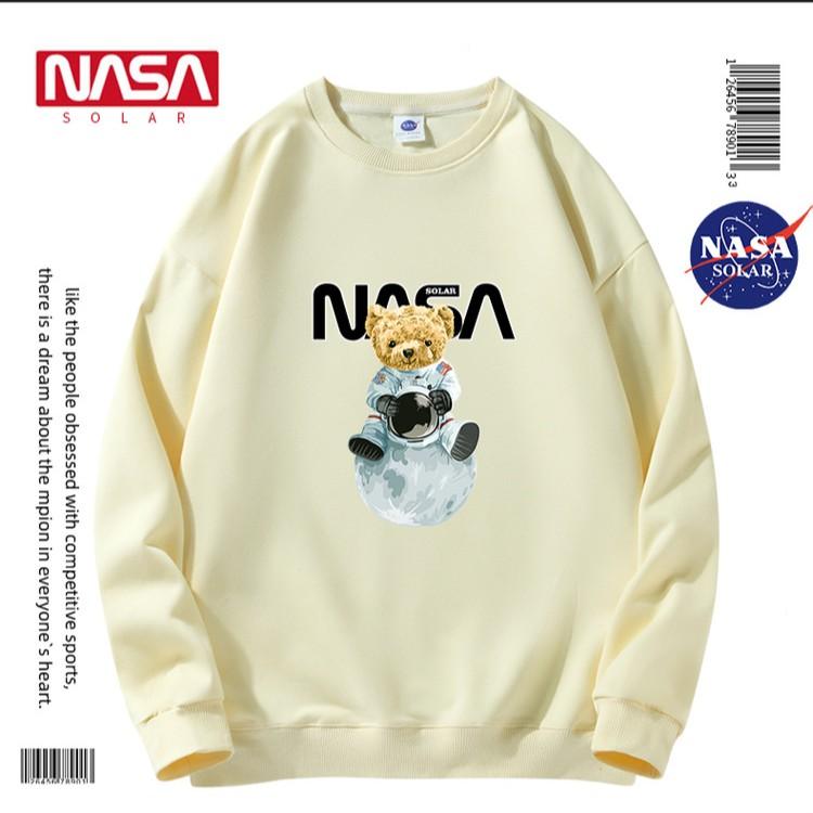 【鬼胡胡】2743 NASASOLAR联名2022新款秋季小熊印花男女同款卫衣