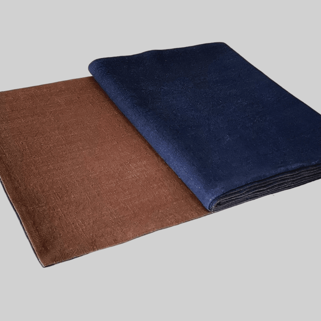 【荷一】空白茶席（1件）  2.4米x30cm  深蓝＋咖色  双面双色
