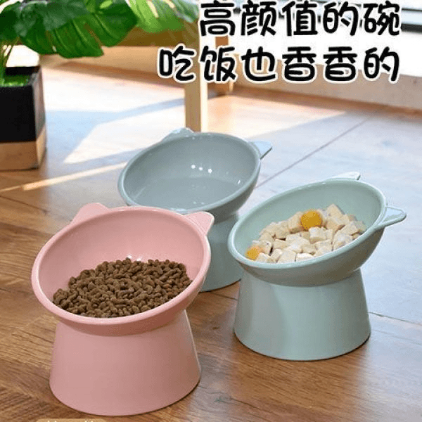 宠物狗狗猫饭碗喝水猫食粮盆防打翻泰迪金毛可爱小浅口兔【多宠】