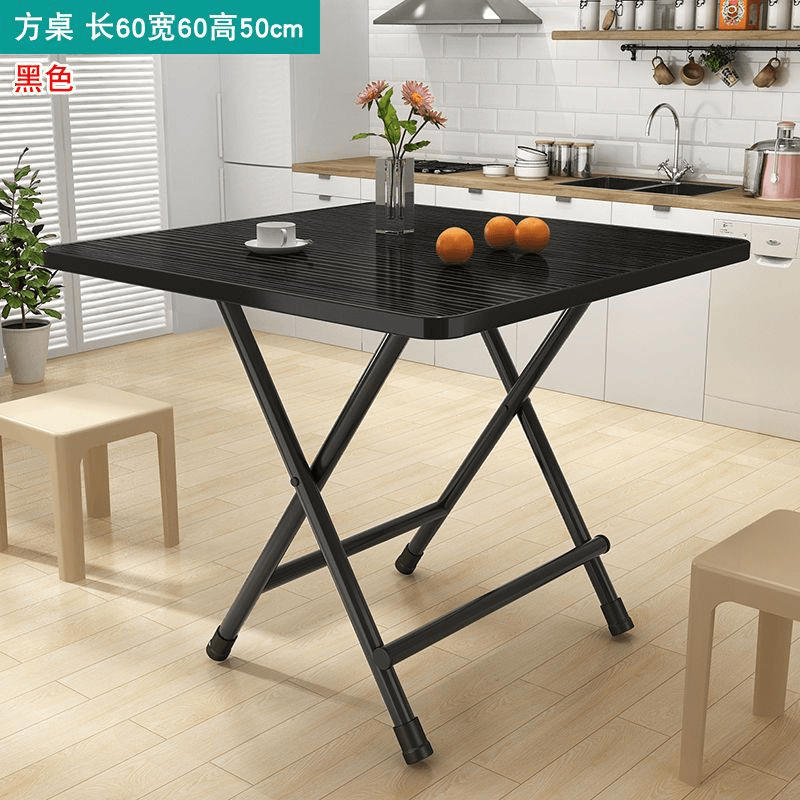 折叠桌子出租屋吃饭家用租房餐桌多功能可折叠户外便携简易小饭桌