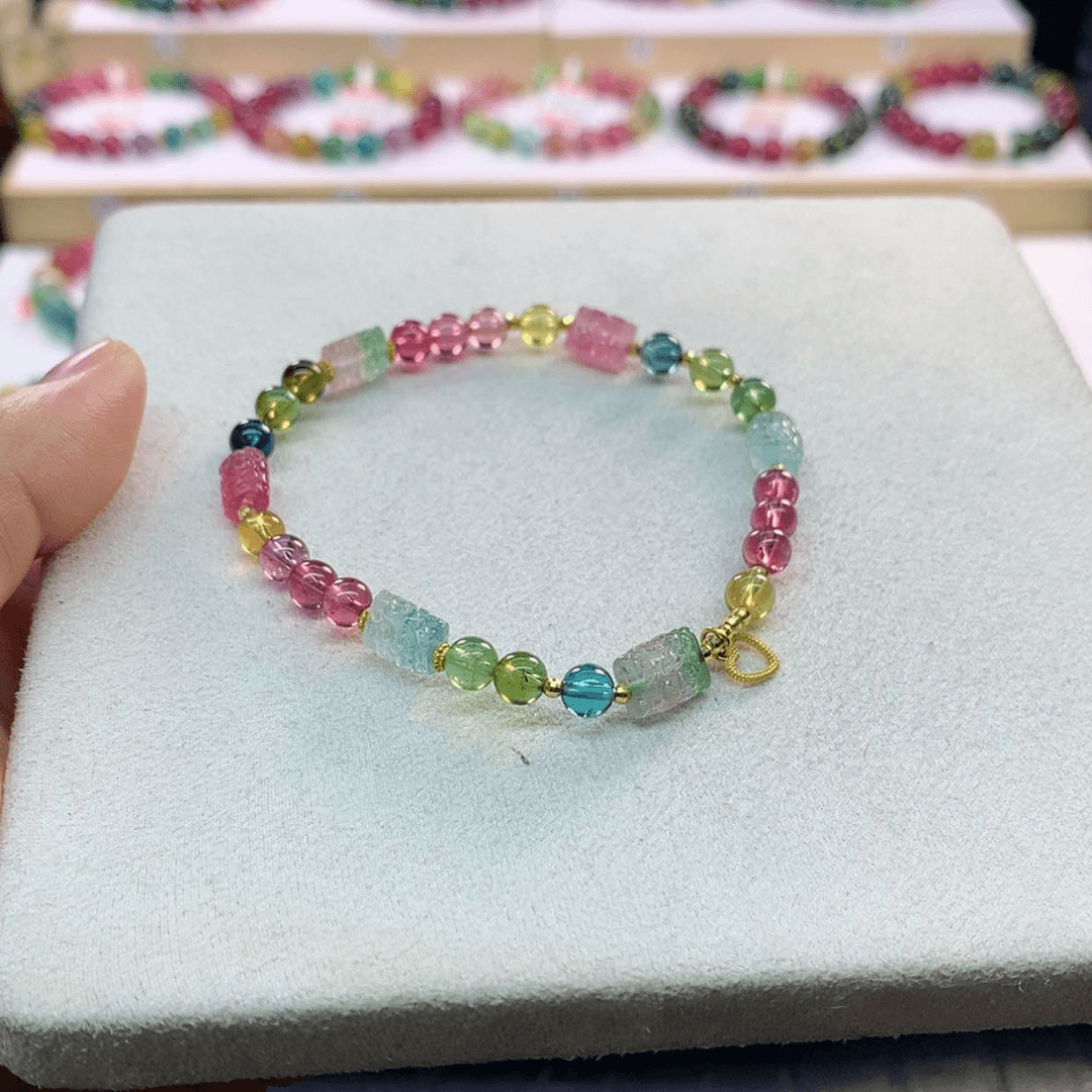 【闪购商品】碧玺手链未镶嵌a****鲸