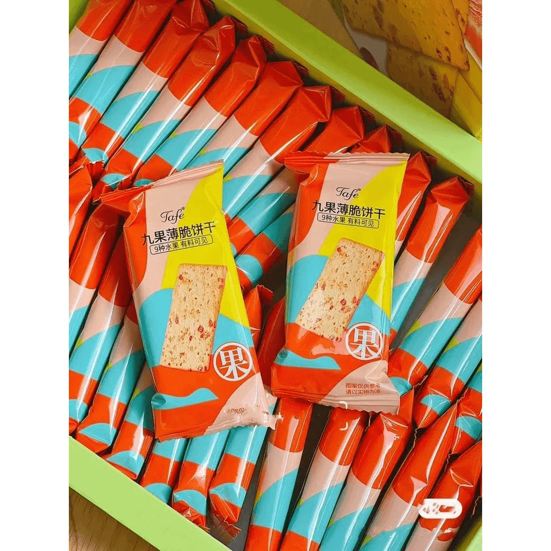 山姆超市商场 九果薄脆饼干 9种水果零食早餐饼幼儿园蔬菜饼干