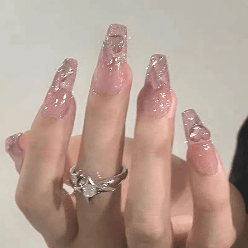 【澳洲玫瑰】穿戴甲美甲指甲贴片春夏秋冬温柔穿戴式短款半手工成品