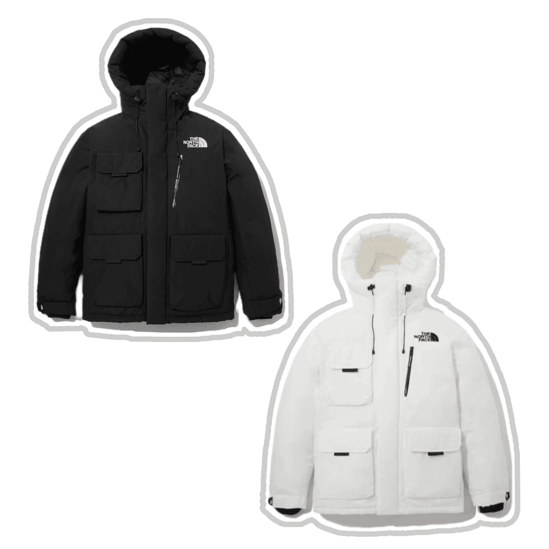 【NICE专属】23年秋冬男女情侣工装风多口袋保暖鹅绒羽绒服连帽冬季