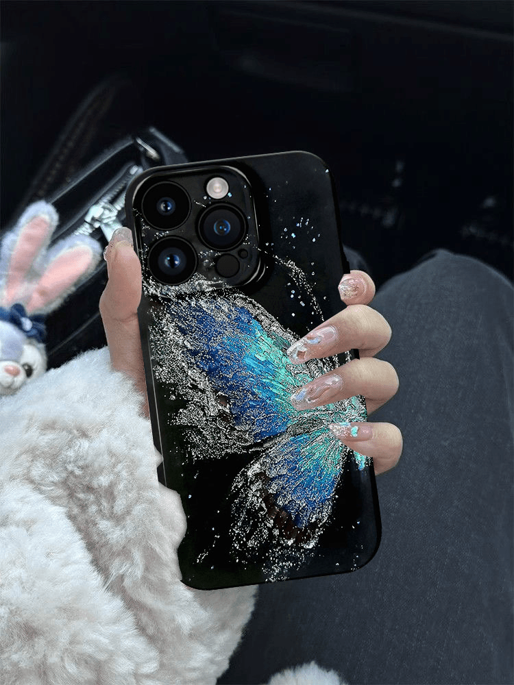 蝶众苹果15promax高级感iPhone14pro个性14镭射13创意12手机壳硬