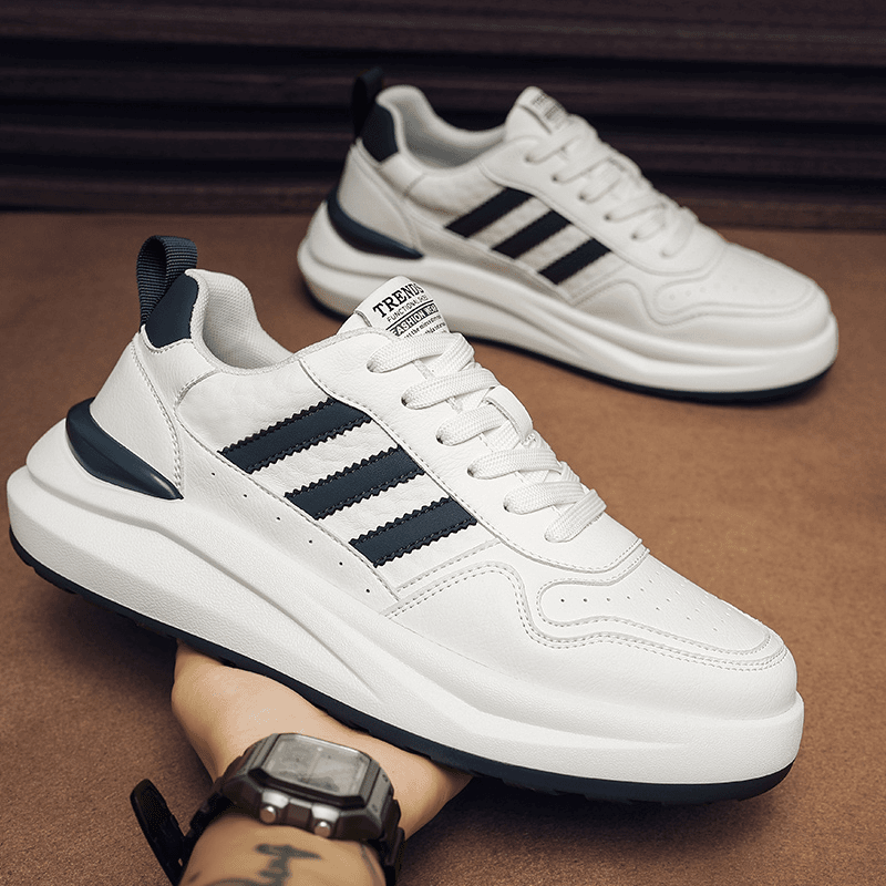 老吴秋冬季男鞋软底男士休闲板鞋百搭新款厚底增高爆款防水运动鞋