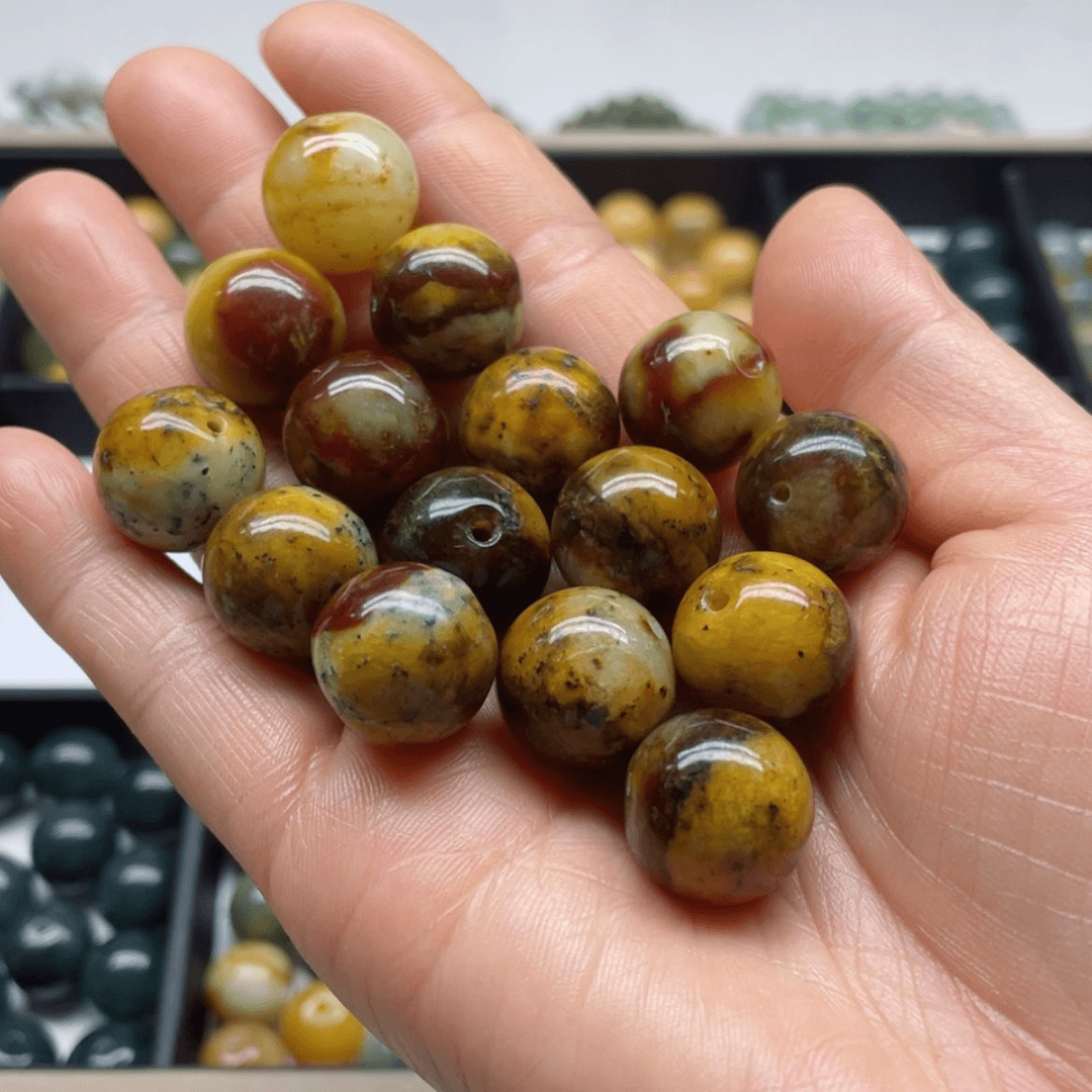 【闪购商品】蛇纹石玉手串未镶嵌百*生